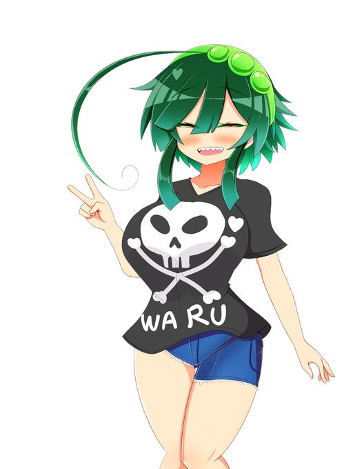 ツインテールとホットパンツっぽいのとジーパン実装ーー!あとは手持ちの看板いくつか作ったらおしまいかなぁ 