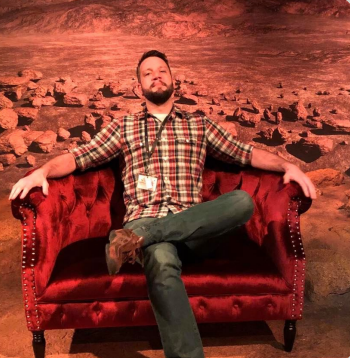UtSciTA's tweet photo. Teacher Spotlight! Nick Hoffmann - Clark Planetarium. Nick is manager of school programs. He loves teaching science, and enjoys how the planetarium gives him the chance to specialize on one particular subject. #UtSciEd #scienceeducation #utahteacher https://t.co/9rcvLyNBoJ