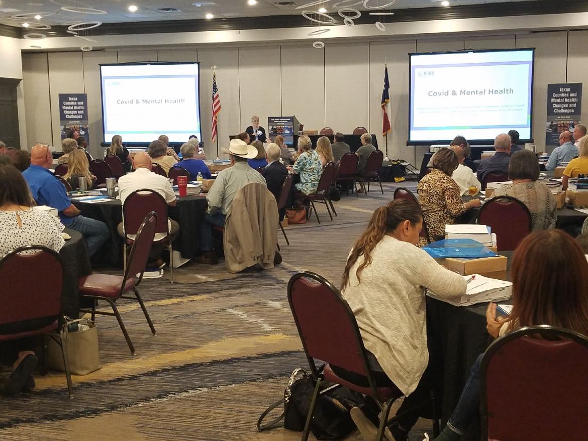 TexasJCMH's tweet photo. Good morning from Round Rock! We are attending the "Texas Counties and Mental Health: Changes and Challenges" conference. The @TexasCounties Texas Judicial Academy and @TJCTC are co-hosting the event. Lots of JCMH speakers! https://t.co/JJXa7l7LMv