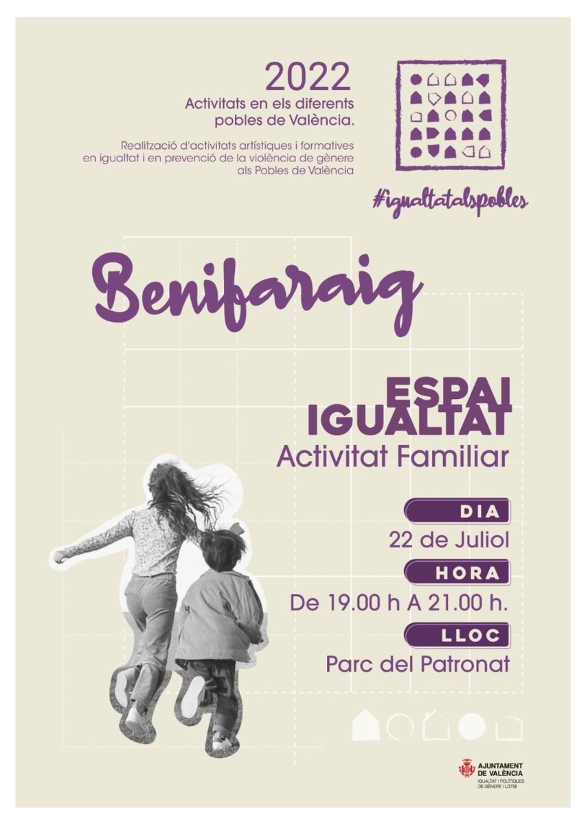 AjuntamentVLC's tweet photo. 🙌Este cap de setmana, #Benifaraig s'ompli de festa i activitats per a totes i tots❗️
Esta vesprada🙋'Espai d'@IgualtatVLC' a les⌚️19h.
A les⌚️23h.😆Riures amb María Zamora, @saraycerro i @cabrafotuda
🎼I demà, a les⌚️23h. Concert #FolkaBanda de la @SMBenifaraig
➕Informació⤵️ https://t.co/e1BtVLD6pQ