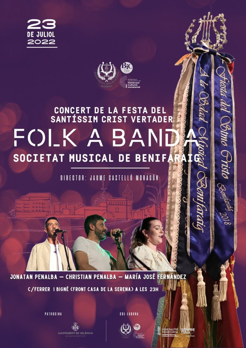 🙌Este cap de setmana, #Benifaraig s'ompli de festa i activitats per a totes i tots❗️

Esta vesprada🙋'Espai d'<a href="/IgualtatVLC/">Igualtat - València</a>' a les⌚️19h.
A les⌚️23h.😆Riures amb María Zamora, <a href="/saraycerro/">Saray Cerro</a> i <a href="/cabrafotuda/">cabrafotuda</a> 
🎼I demà, a les⌚️23h. Concert #FolkaBanda de la <a href="/SMBenifaraig/">Societat Musical de Benifaraig</a>

➕Informació⤵️