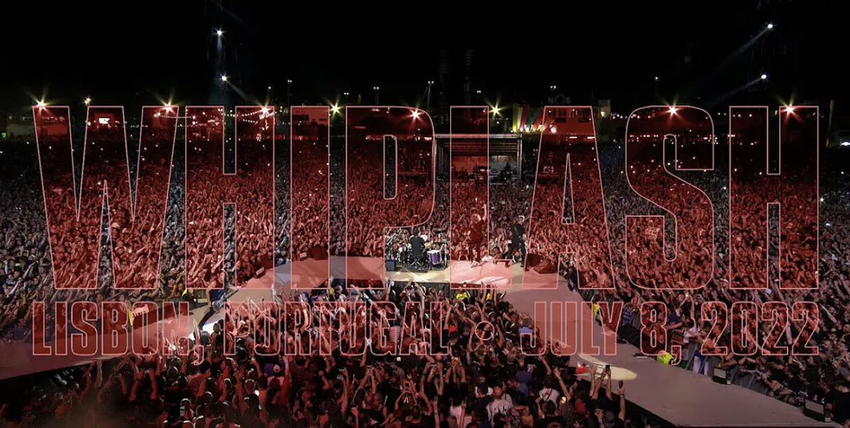MetSince1981's tweet photo. HOY…a las 15:00Hrs. Hora de Chile 🇨🇱, Estreno Vídeo Oficial de @Metallica “Whiplash” en el NOS Alive en Passeio Marítimo de Algés de Lisboa, Portugal🇵🇹.
➡️ MetallicaTV: https://t.co/dhaGov42DA
#Metallica #Whiplash #MetAtNOSAlive #NOSAlive #NOSAlive22 #METALLICAMetalUpYourAss🗡🚽 https://t.co/QaF3k2zrTM