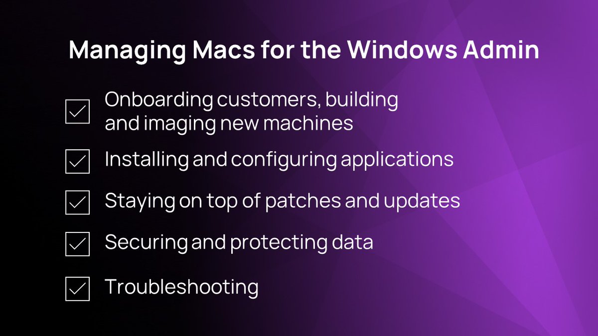 Nable's tweet photo. Expand your horizons and embrace the Mac, or you might lose those Mac-using customers and prospects.
Join @mac_mgmt_nerd Wednesday, August 3 to dive into the advanced tools.
Register here -> https://t.co/yKlZyUcfbS
#MSP #IT #mac #macsupport https://t.co/XgtlFUat9p