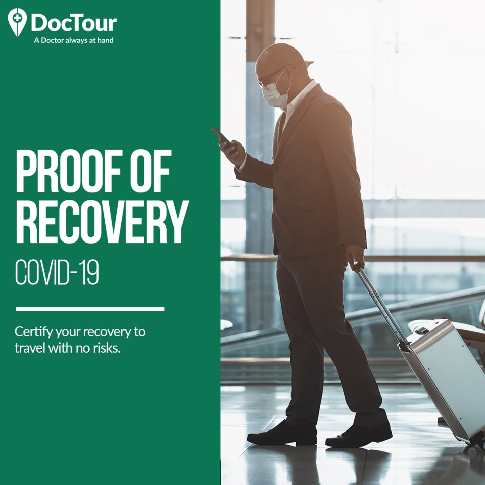 DocTourApp's tweet photo. Proof of recovery 📱

Certify your recovery to travel with no risks.

Let nothing interrupt your plans! With your official certification and medical approval, you can again travel safely and with no risks.

Sanitary Responsible: 5737055 UANL
#VisitMexico #Hotel #AirBnB #tourism https://t.co/YIDp9EoKs0