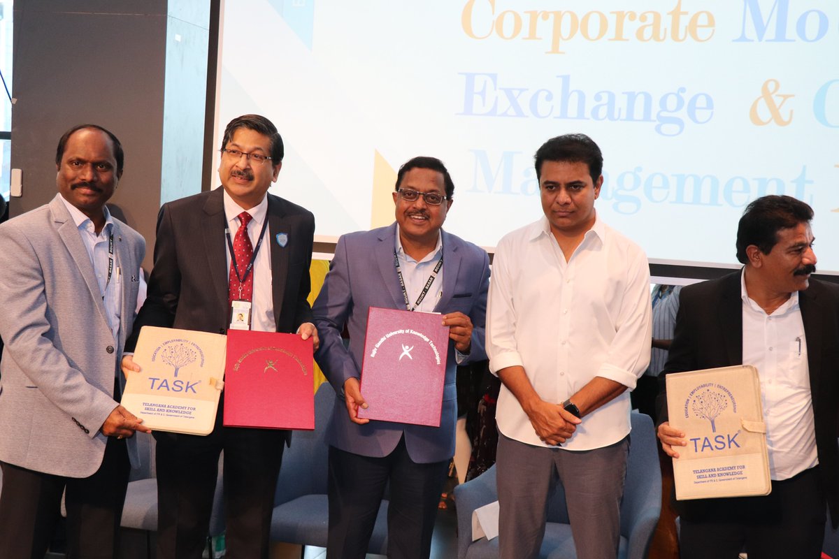 sgc_rguktb's tweet photo. Corporate MoU exchange and college management meet organized by TASK at T-Hub 2.0

@RguktBasar signed MOU with TASK on Wednesday.

#rguktbasar https://t.co/z01EWFphBY