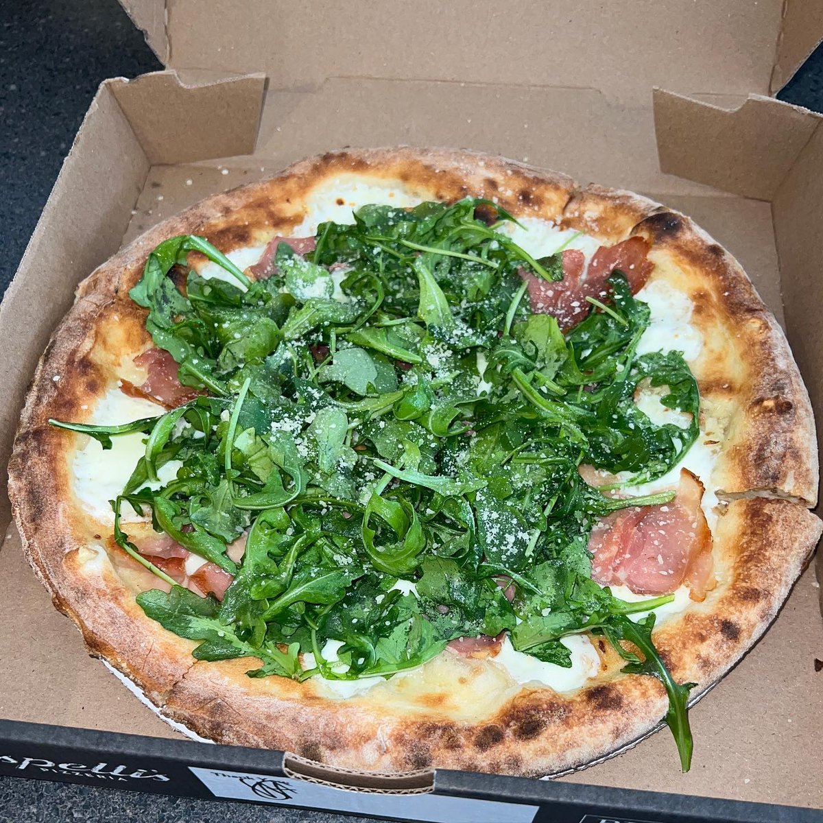 Crispelli's Prosciutto Pizza! Aged prosciutto, extra virgin olive oil, minced garlic, fresh mozzarella, arugula.

Thanks for the great photo! #📷 <a href="/axcachia/">Alexander Cachia</a>

#pizzalove #pizza #italian #foodiegram #instafood #detroiteats #eeeeeats #yum #foodstagram #nomnom #treatyoself