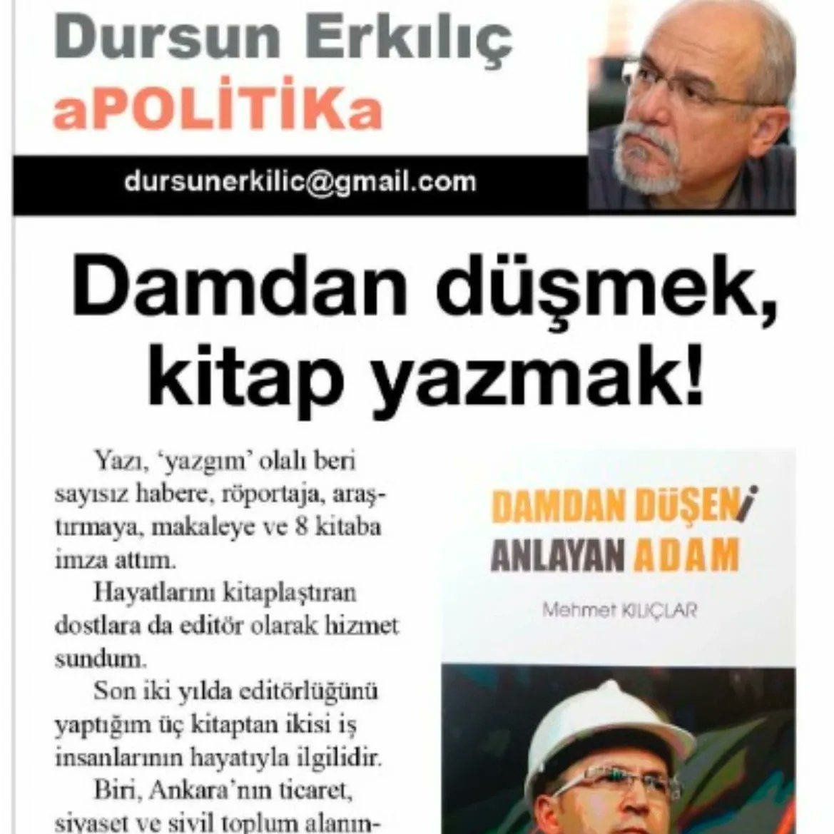 mkiliclar1's tweet photo. "Damdan Düşeni Anlayan Adam"adlı kitabımla ilgili benimle röportaj yapan Sn. @journalisttamer ve değerli köşe yazılarında kitabıma yer veren @bekiratahan 'a ve Sn. @Dursun Erkılıç teşekkür ederim.
https://t.co/zOzFRuCq5R
https://t.co/aUMC7IMgo3
@hatborukurumsal 
#hatboru https://t.co/VjXo36KM2R