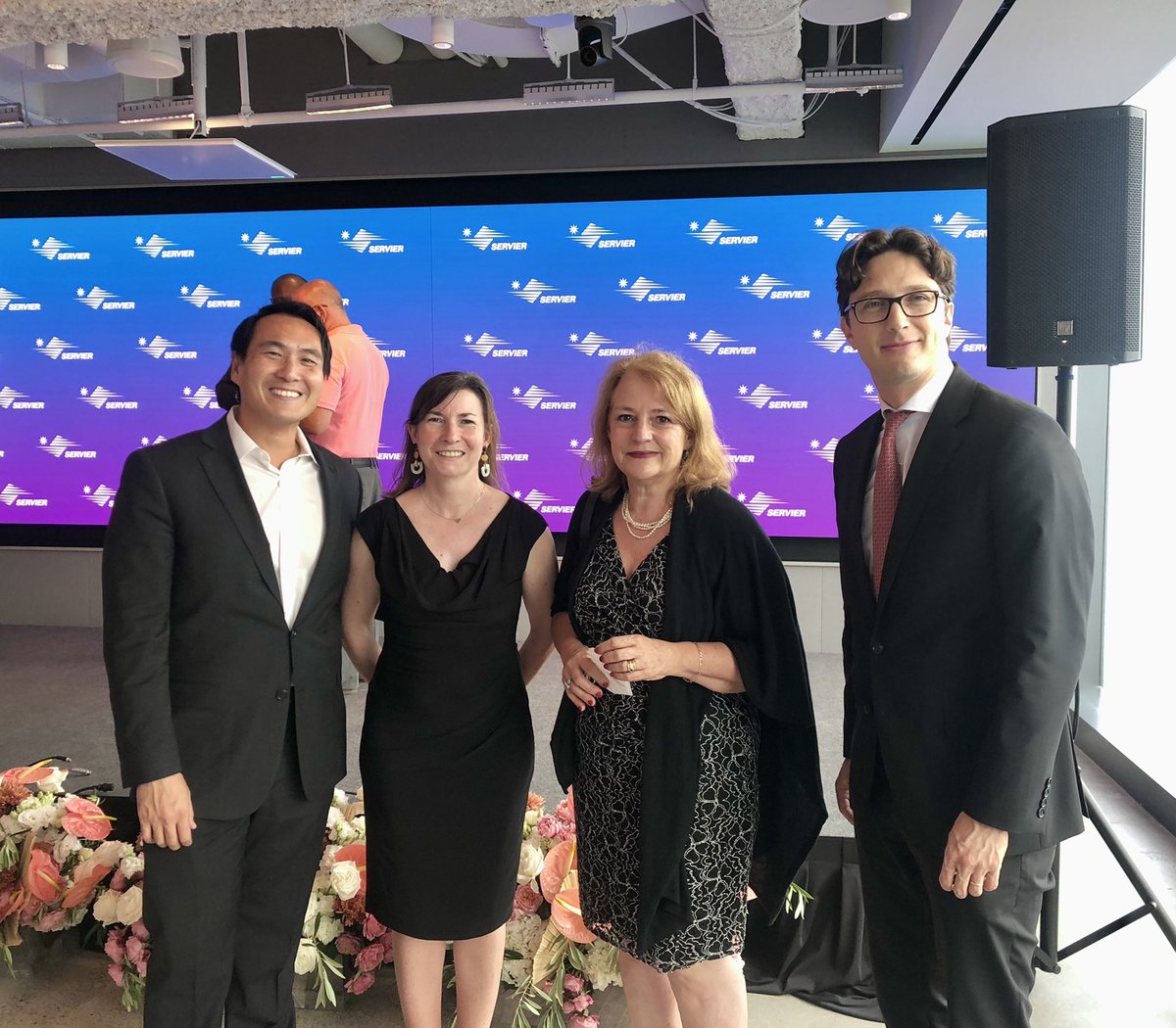 Congrats <a href="/ServierPharma/">Servier Pharmaceuticals</a> on the opening of a new facility in Seaport! A moving inauguration event when one of your patients describes his successful fight against cancer. Great to see 🇫🇷 pharma committed to #healthcare innovation in France &amp; US, fostering transatlantic cooperation