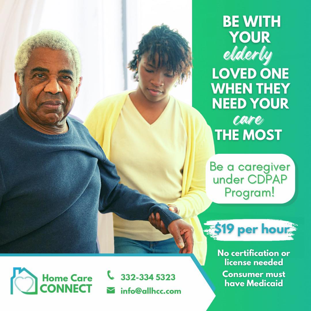 Even if caring for an aging loved one is a difficult task, someone has to do it.

Be the one they can count on to stand by their side and look out for them.

You can call us at 332-334-5323 or send an email to info@allhcc.com if you're interested in finding out more about CDPAP.