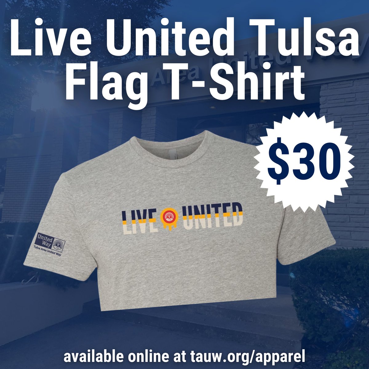 tulsaunitedway's tweet photo. Support Tulsa Area United Way in style! New apparel is available on our website NOW! 

All proceeds benefit our internal campaign. Order one (or both!) at https://t.co/AnGUZqAqmU and have it shipped directly to your doorstep. Prices include shipping and tax. #LiveUnited https://t.co/cow0l8xYPW