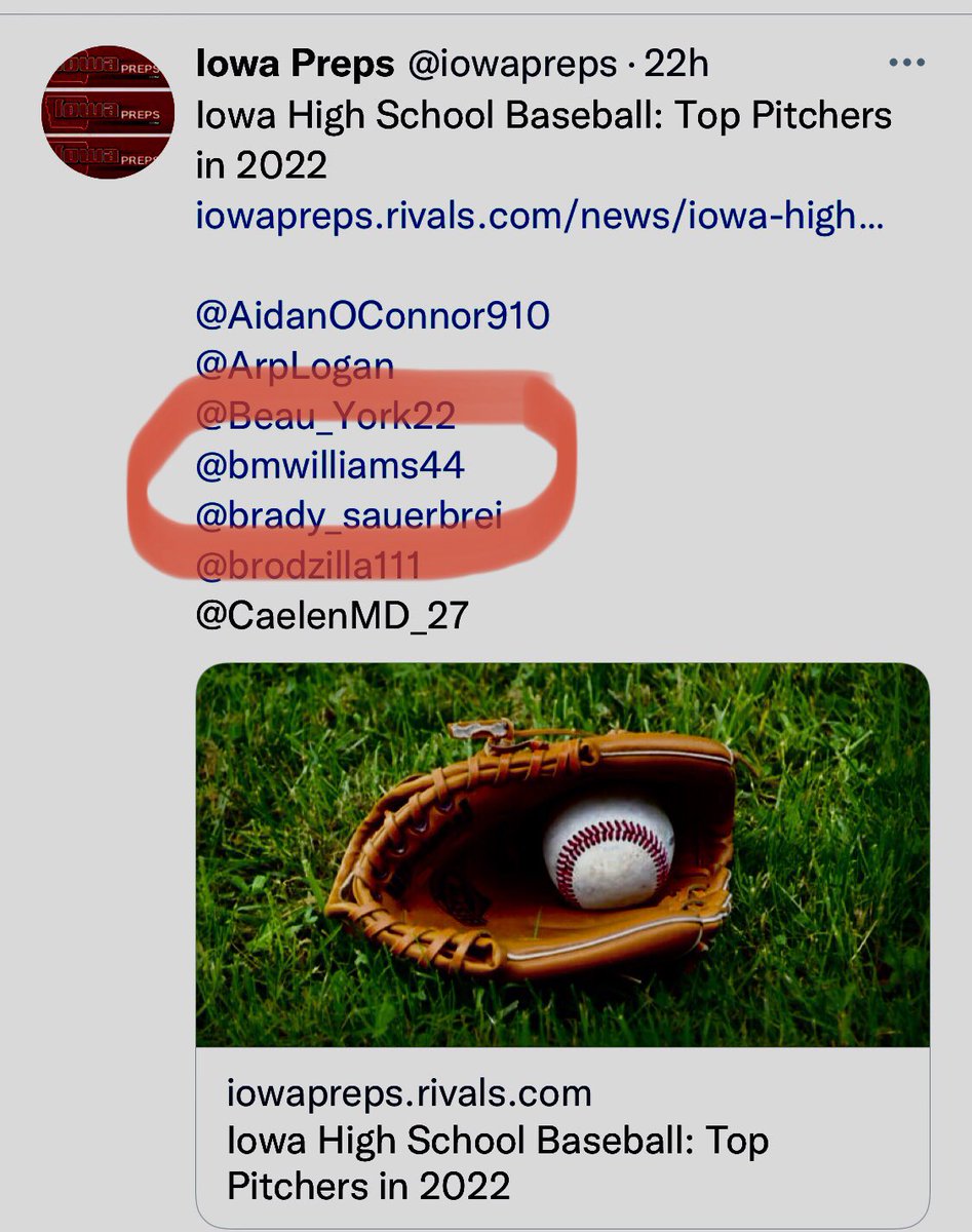 I’m honored to be named by <a href="/iowaprepsports/">Iowa Prep Sports</a> as one of the top pitchers of 2022. Thank you <a href="/WhereeverIRoam/">Trent Eckstaine</a> and <a href="/BulldogPride14/">LeMars Athletics</a> for giving me the opportunity to sit in a chair and be recognized, since I haven’t thrown a pitch in a game for 27 years.