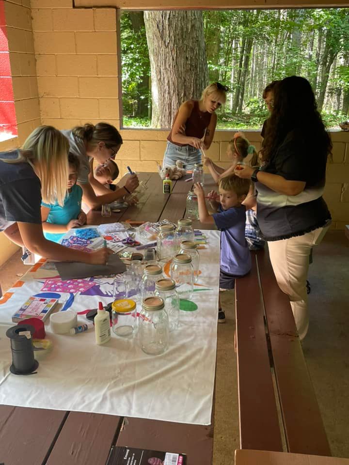 Rock painting at Summer BINGO Scavenger Hunt at our Connected Central Valley School District!!!!  We know how to have fun this summer!!! 😊🍎😊☀️