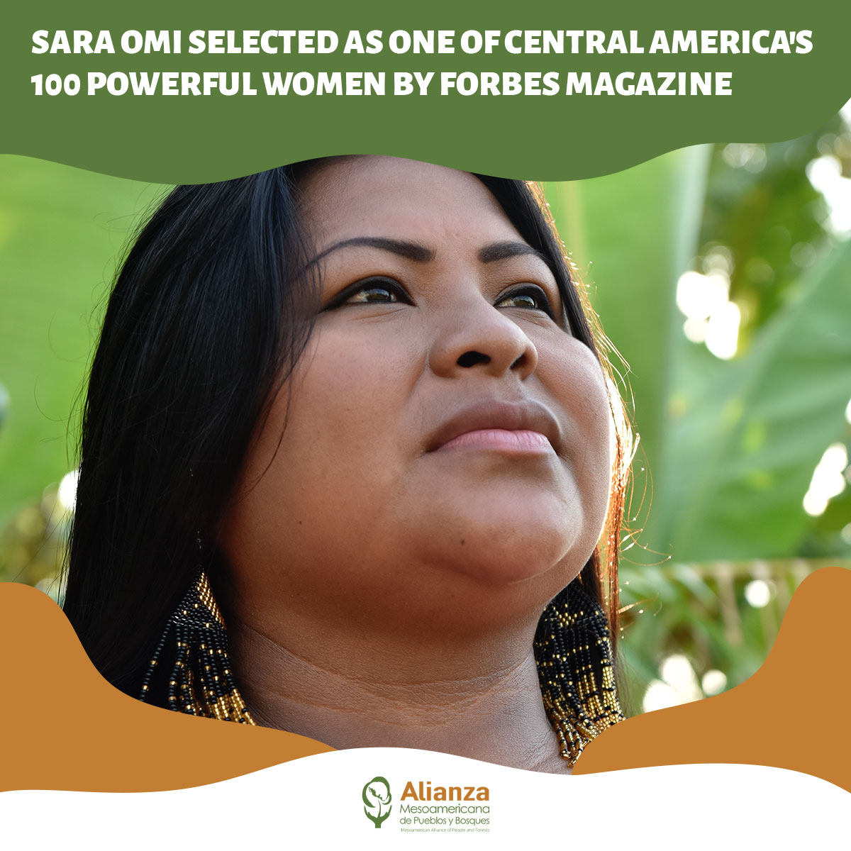 Sara Omi, Emberá leader from Panama and president of the Coordinator of Territorial Women Leaders of Mesoamerica of AMPB, is part of <a href="/Forbes_CA/">Forbes Centroamérica</a> 100 Powerful Women of Central America.