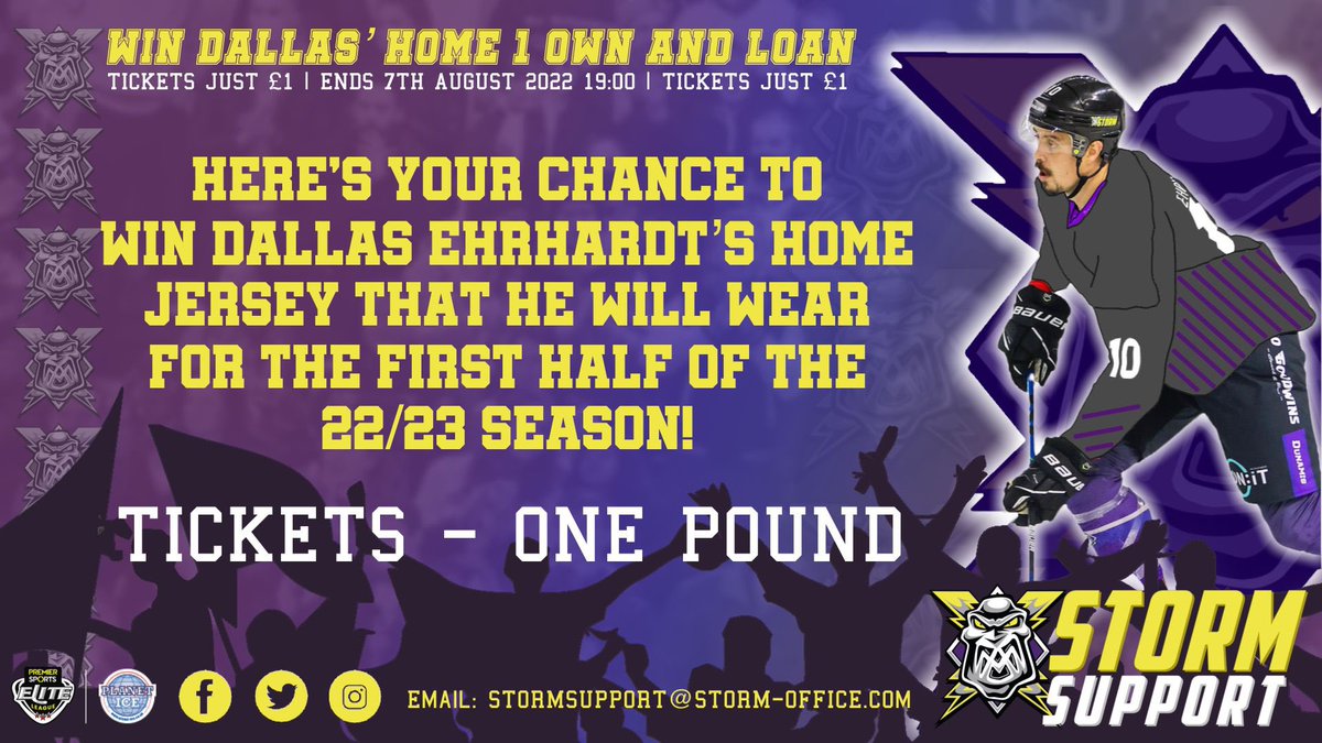 While our Own and Loan jersey auctions have been temporarily suspended, we still have something good for you Storm fans! 

For £1 you can win Player-Coach Dallas Ehrhardt’s home Own and Loan jersey! 

👕 bit.ly/EhrhardtRaffle

#WeAreStorm #EhrhardtRaffle #OwnAndLoan