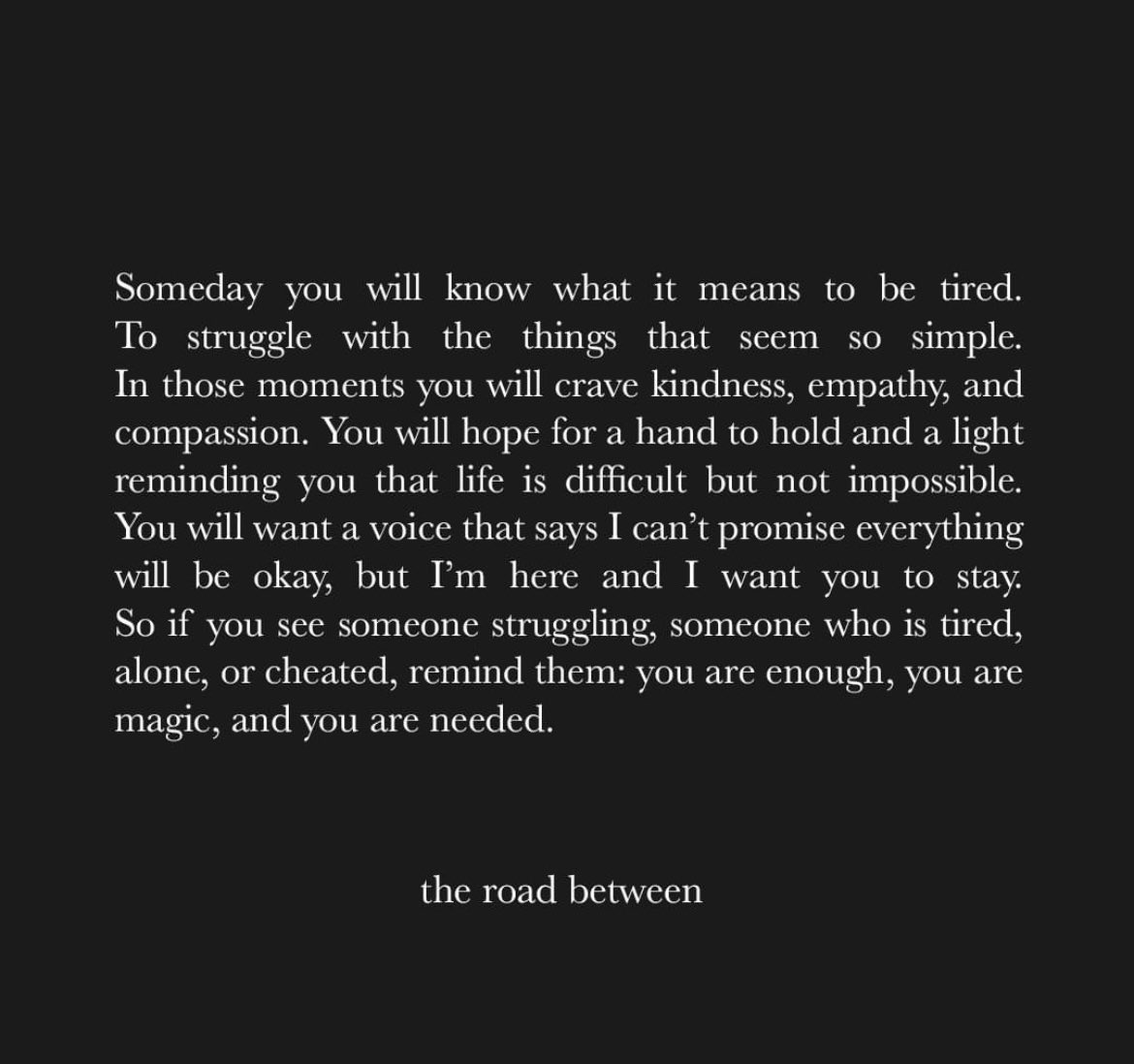CourtPeppernell's tweet photo. you are needed ✨ #theroadbetween https://t.co/IlvQaimBNs