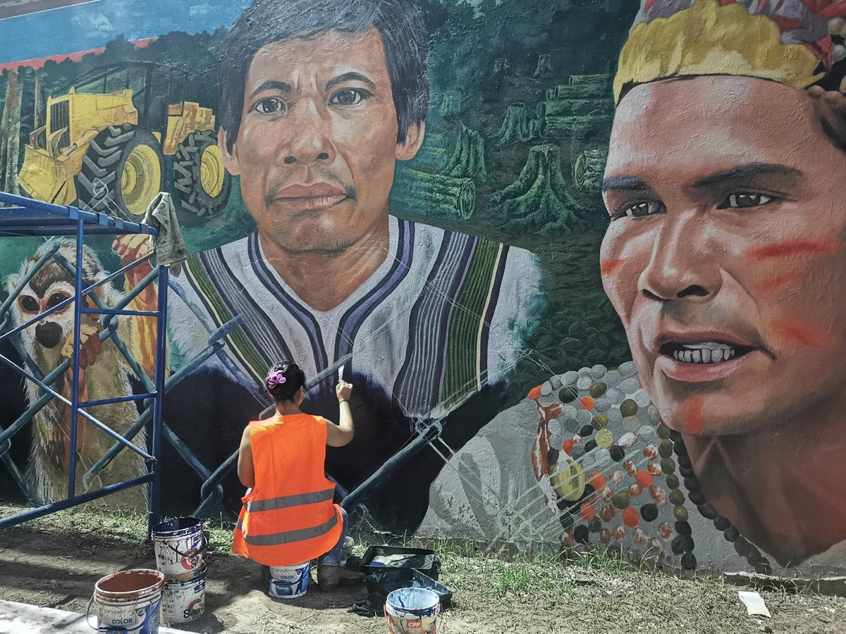 PeruFondo's tweet photo. 🤝#DefensoresAmbientales | #ApoyoLocal del Fondo Socioambiental del Perú al Movimiento cultura colorada🎨. Al más del 90% el 'Homenaje a los #Defensores de la Amazonía' en la región #Ucayali.
#peru #ganadores2022
#TerritorioAmazonas #Amazonia #Apoyados #proyectosganadores https://t.co/DH2tQ3ScHH