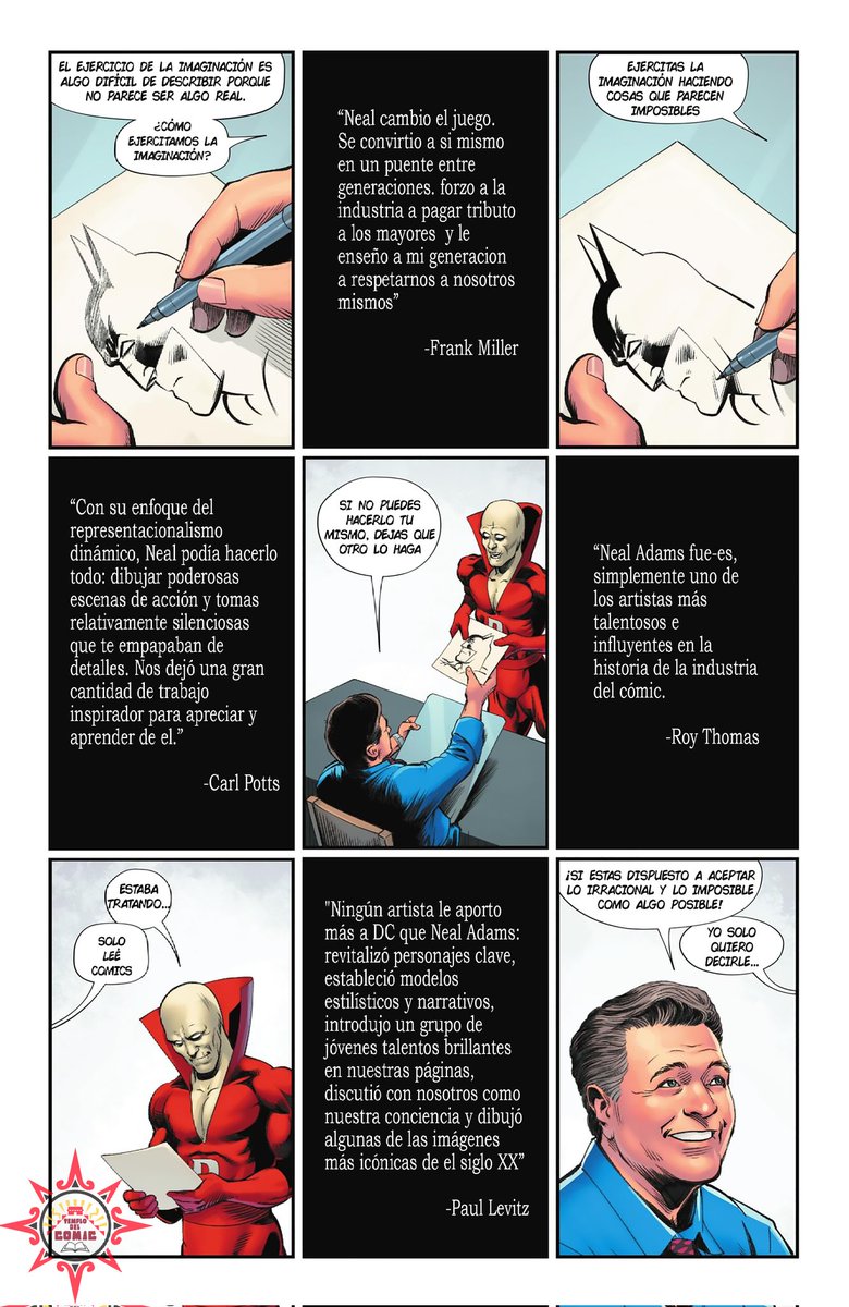 TemploComic's tweet photo. Esta semana @DCComics rinde homenaje a @nealadamsdotcom por medio de @TomKingTK y Josh Adams hijo de Neal 
#TemploDelComic https://t.co/6cpC6geHK5