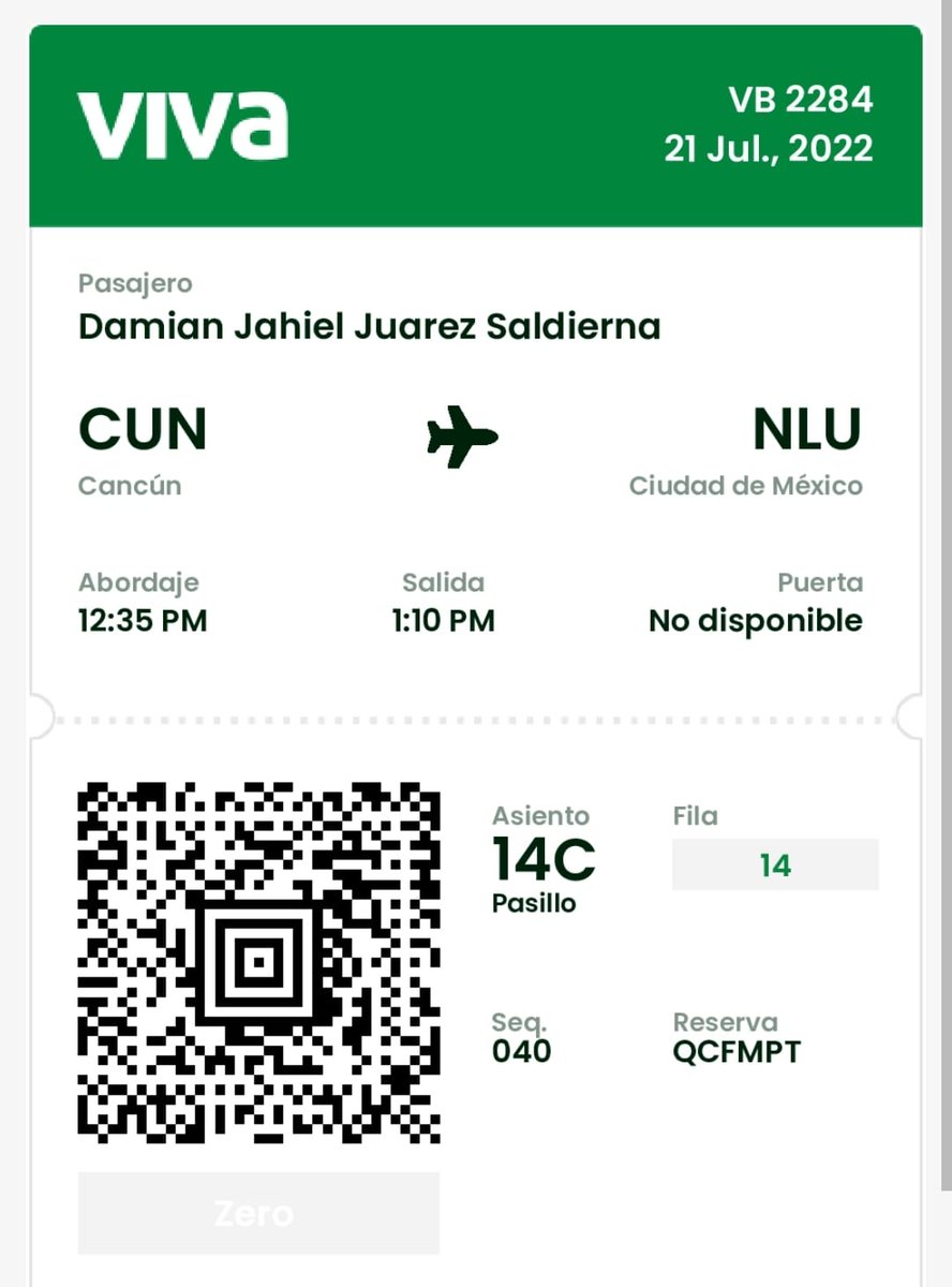 LicDamian's tweet photo. @VivaTeEscucha Este fue el numero de vuelo. En donde me vendieron los 4 boletos para transportacion via terrestre y al llegar no habia ningun camion de viva aerobus y no solo a mi  si no a 15 personas mas le vendieron esos boletos. https://t.co/meJyMURcb5