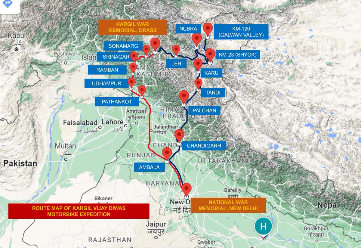 NorthernComd_IA's tweet image. #NorthernComd Motor Cycle Rally (Rohtang Axis Team) flagged off from #Karu. The team rode to KM 120 via last village #shyok &amp;amp; paid tribute to the fallen heroes of #Galwan.
#KargilVijayDiwas 
#KVD2022
#DrasWarriors 
@adgpi 
@DefenceMinIndia 
@lg_ladakh 
@ddnewsladakh 
@ani_digital