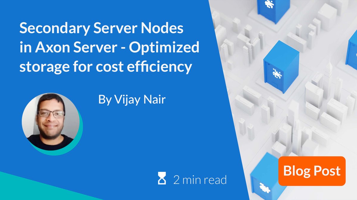 axon_iq's tweet image. Lower storage costs without sacrificing performance is the goal. Multi-tiered storage via secondary server nodes in #AxonServer Enterprise Edition is the solution. Learn more about this technique in the latest blog by @FusionVJ: hubs.li/Q01hnBx90 #EventSourcing