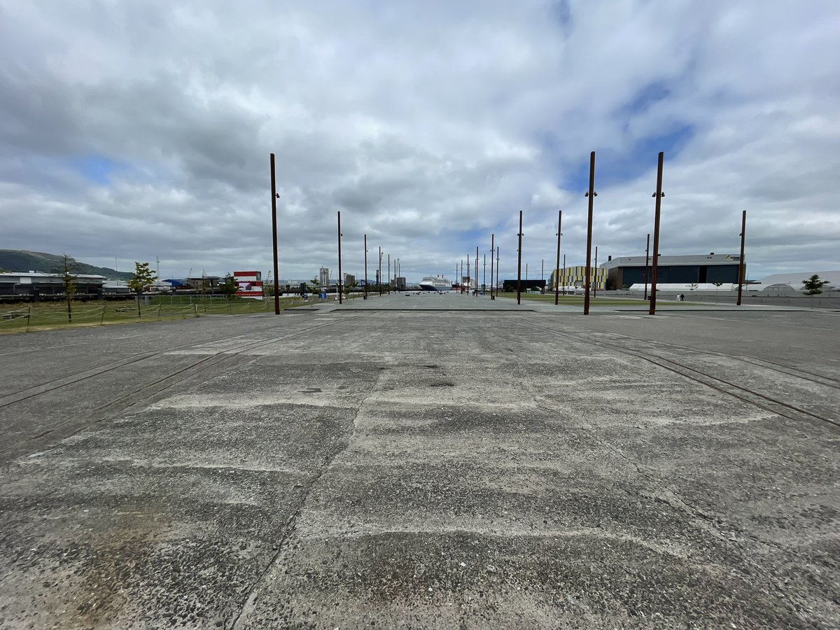 edward_gillin's tweet photo. Surveying the dock where, in 1911, RMS Titanic and Olympic were built. Nicely marked out with white paving stones to give a sense of scale

#titanic @TitanicQuarter #belfast #history #olympic #ship #history #maritimehistory #ocean #liner @TitanicBelfast @VisitBelfast #engineering https://t.co/EWeCEdOVv2