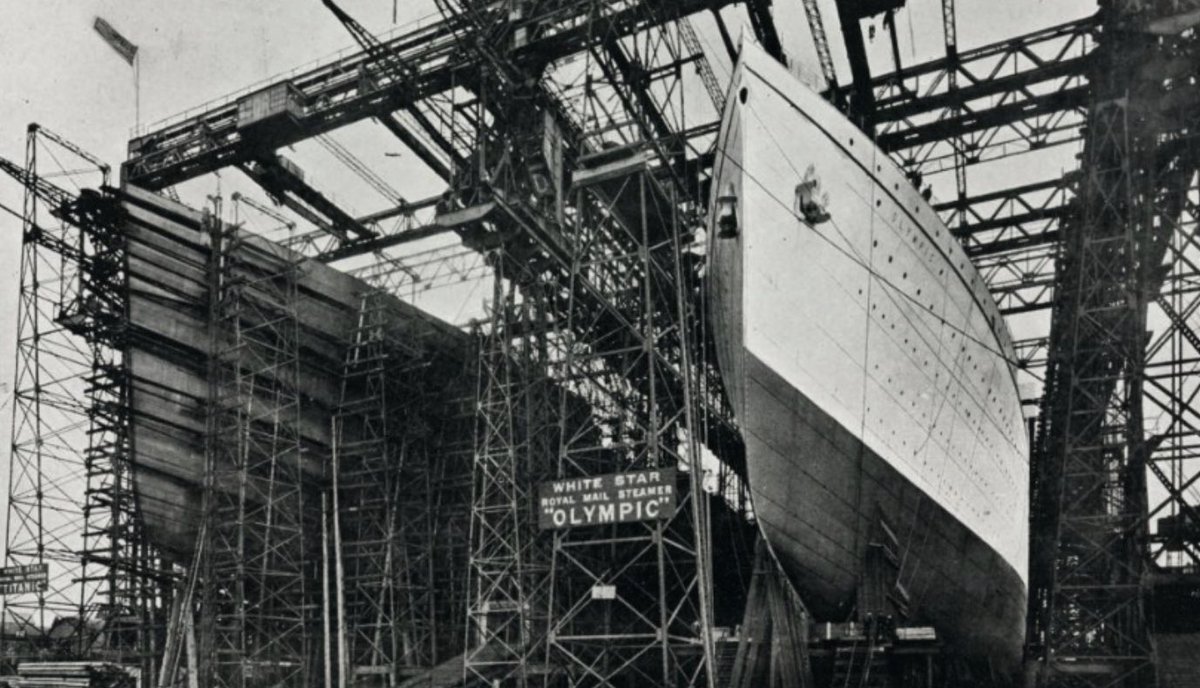 Surveying the dock where, in 1911, RMS Titanic and Olympic were built. Nicely marked out with white paving stones to give a sense of scale

#titanic <a href="/TitanicQuarter/">Titanic Quarter</a> #belfast #history #olympic #ship #history #maritimehistory #ocean #liner <a href="/TitanicBelfast/">Titanic Belfast</a> <a href="/VisitBelfast/">Visit Belfast</a> #engineering