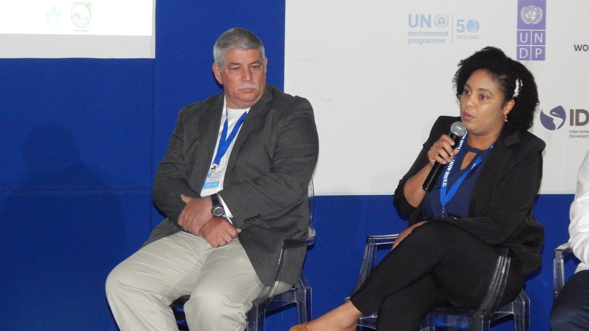 endadominicana's tweet photo. Panel sobre "Enfoque integrado MAP for EbA para comunidades resilientes al cambio climático en el Caribe". Yulissa Álvarez, de Centro Naturaleza, responde público sobre la participación de las UGAM en las comunidades del proyecto
#proyectoCCR
#ClimateWeekLAC
@c_naturaleza https://t.co/VOMTBbacxq