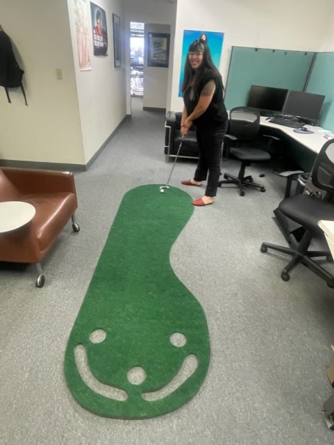 MotiveWorkforce's tweet photo. The Wave of Positivity is the smiley face on these putting greens😊 Hope it brings a smile to your day today!
#MotiveWorkforce #SummerOfPositivity #WaveOfPositivity #LoveWhatYouDoDoWhatYouLove #WorkHardPlayHardWorkHardAgain #StaffingProfessionals #SharePositivity https://t.co/ajguBpL3rm