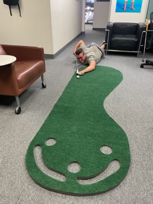 MotiveWorkforce's tweet photo. The Wave of Positivity is the smiley face on these putting greens😊 Hope it brings a smile to your day today!
#MotiveWorkforce #SummerOfPositivity #WaveOfPositivity #LoveWhatYouDoDoWhatYouLove #WorkHardPlayHardWorkHardAgain #StaffingProfessionals #SharePositivity https://t.co/ajguBpL3rm