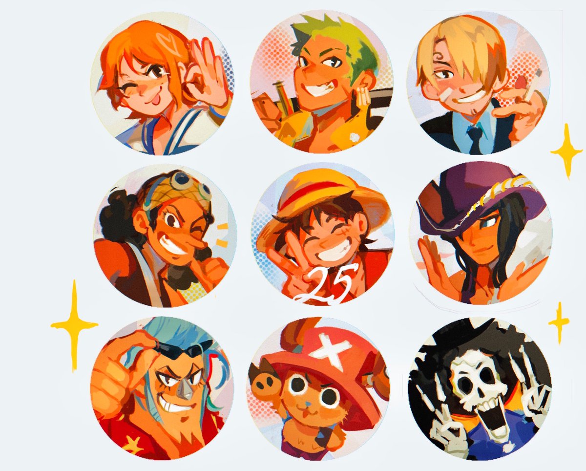 「happy one piece day! cheers to 25 years!」elias watch mp100のイラスト