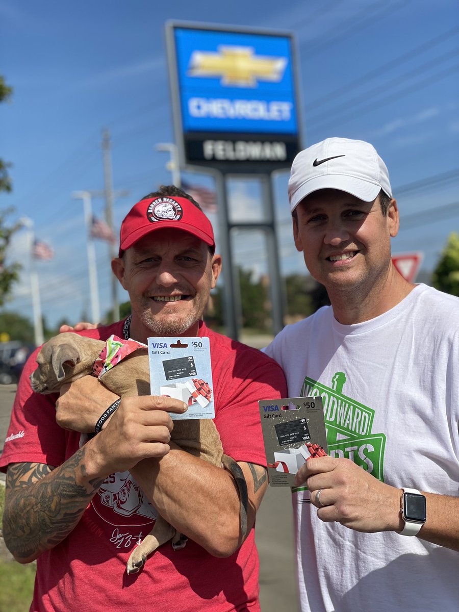 woodwardsports's tweet photo. 🚨 Win a $50 Gas Card right now! 🚨 

RT and Follow us to enter. Winner will be selected at 12pm LIVE from Feldman Chevrolet of Novi with @DarrenMcCarty4 and @nealruhl. Courtesy of Feldman Automotive's Carmaggedon, 4-day used car supersale happening all weekend. https://t.co/gDw9AD3elu
