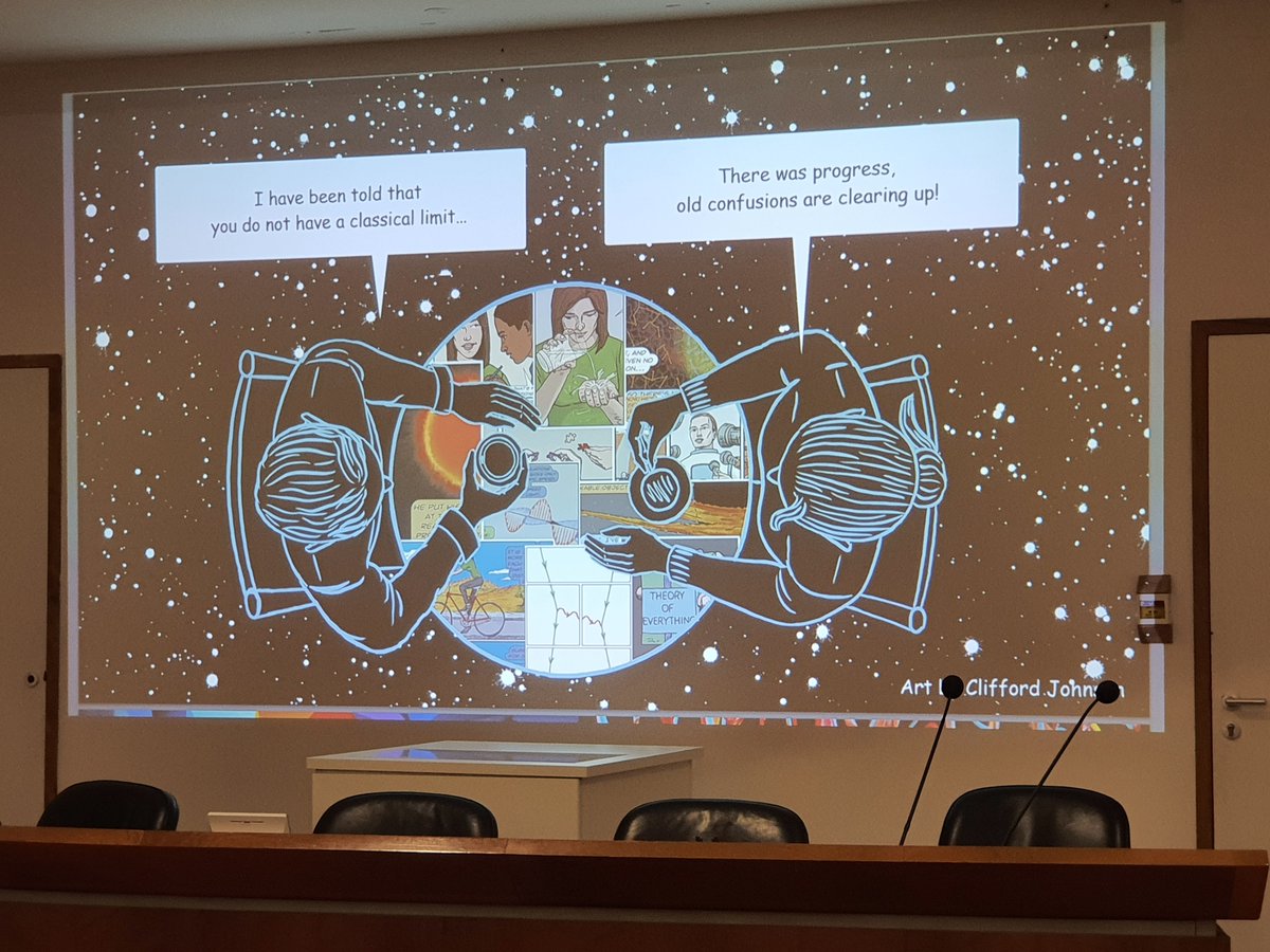 lqgist's tweet photo. The inimitable @FrancesVidotto tells us about "a few of her favourite things" in quantum gravity research at the conclusion of a wonderful week of #Loops22. Notice also the thematic (spin networky) pattern on her dress. Very cool ๐๐ฝ https://t.co/OZtQzVbhap
