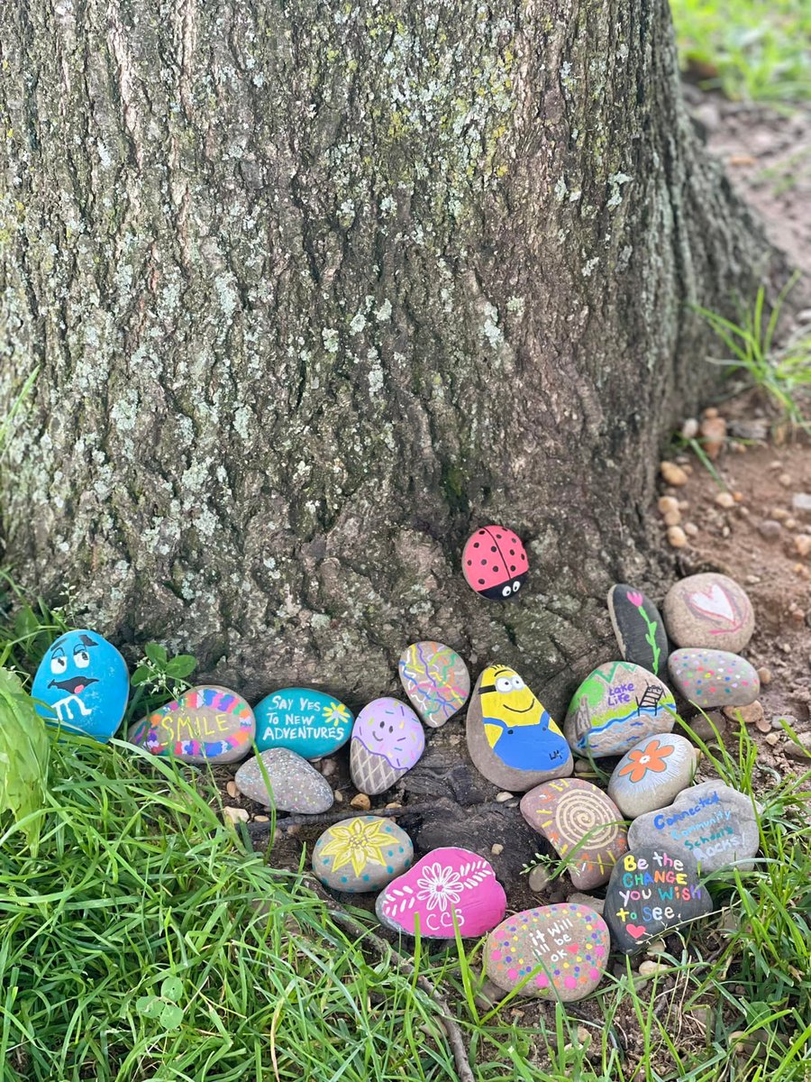 CCS_Connected's tweet photo. Connected Rome City School District- Rome, New York 🎨 painted Kindness Rocks at Guyer and Franklin Field The City of Rome, NY!! Rocks 🪨 we’re donated from Utica Roots Landscaping!! Sooo much Fun this Summer!! ☀️ 😊🍎😊 https://t.co/bwVbvkJhrF
