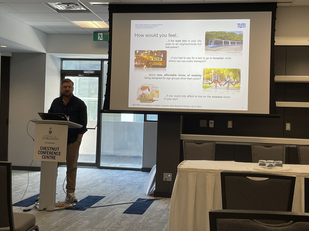 Maximilian Pfertner (@maxpfertner) on Twitter photo „How would you feel…?“ <a href="/Ben_Buettner/">Benjamin Büttner</a> presenting the great work from the <a href="/MCubeMUC/">MCube Cluster for the Future of Mobility</a> MGeM mobility (in)justice atlas (with <a href="/davidduran88/">David Durán</a>, Teresa Baquero and Sindi Haxhija from <a href="/RGAccessibility/">TUM Accessibility Planning</a>) at #NECTARTORONTO 👏 <a href="/NECTAR_network_/">NECTAR</a> „How would you feel…?“ <a href="/Ben_Buettner/">Benjamin Büttner</a> presenting the great work from the <a href="/MCubeMUC/">MCube Cluster for the Future of Mobility</a> MGeM mobility (in)justice atlas (with <a href="/davidduran88/">David Durán</a>, Teresa Baquero and Sindi Haxhija from <a href="/RGAccessibility/">TUM Accessibility Planning</a>) at #NECTARTORONTO 👏 <a href="/NECTAR_network_/">NECTAR</a>