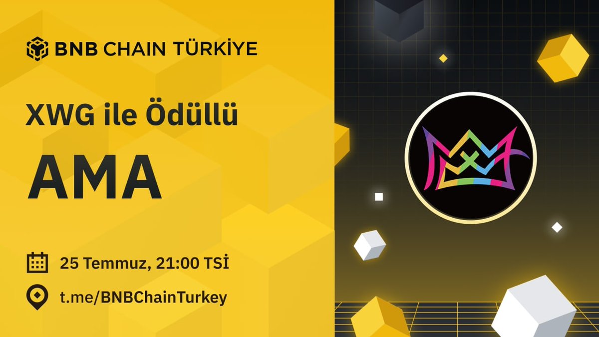 BNBCHAIN's tweet photo. Sıradaki AMA konuğumuz @xwg_games ile 25 Temmuz'da buluşuyoruz. Proje hakkında daha fazla bilgi almak ve ödül kazanma şansı elde etmek için bize katılın!

Hatırlatıcılarınızı ayarlamayı unutmayın!

🗓️25 Temmuz
⏰21:00 TSİ
👉 https://t.co/ogXjmnmqJs https://t.co/g01HGjlynb