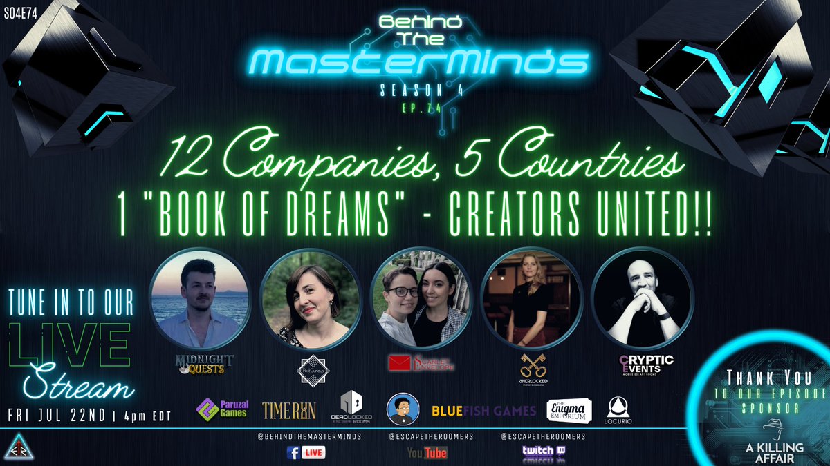 ETROOMers's tweet photo. Today at 4PM EDT, join us and find out how the “Book of Dreams” was created with 12 companies in 5 different countries! Find out who the raffle winners are! Watch live here: https://t.co/VbLddAXi42. 
#livestream #puzzlebook #behindthemasterminds https://t.co/jAXuewXpnz