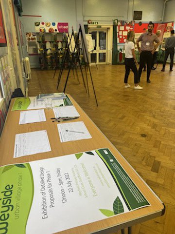 charliecampion's tweet image. Local residents are attending the Weyside Urban Village Phase One Proposal Exhibition at Weyfield Primary School today which includes the story of how the #NationalModelDesignCode Pilot Programme last summer has influenced the proposals @jtp_placemaking @GuildfordBC