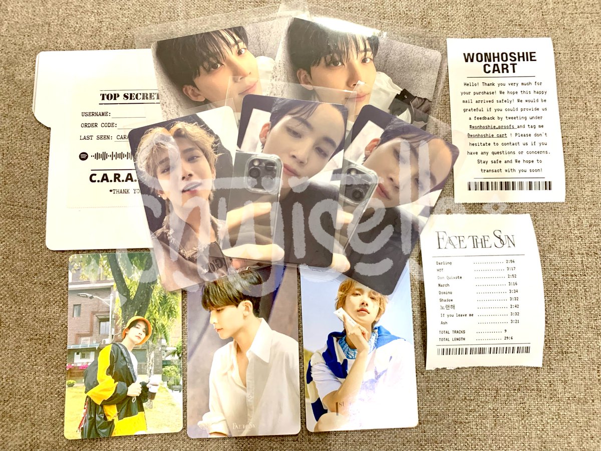 shujisells's tweet photo. ꒰🌻꒱ #shujishappy_mail

late feedback but thank you @wonhoshie_cart for me and @hanshuacart’s claims !! They all arrived safely and was packaged well ☺️ Till next time po !! #wonhoshie_proofs https://t.co/nAA5gpLFGO