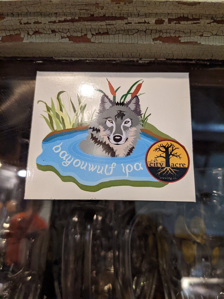 CityAcreBrewing's tweet photo. Throwback to our old Bayouwulf stickers! Look at how majestic that wolf looks in the bayou.

Bayouwulf IPA's return is right around the corner! Stay tuned to find out when it's back out. https://t.co/hHqa9lBbsp