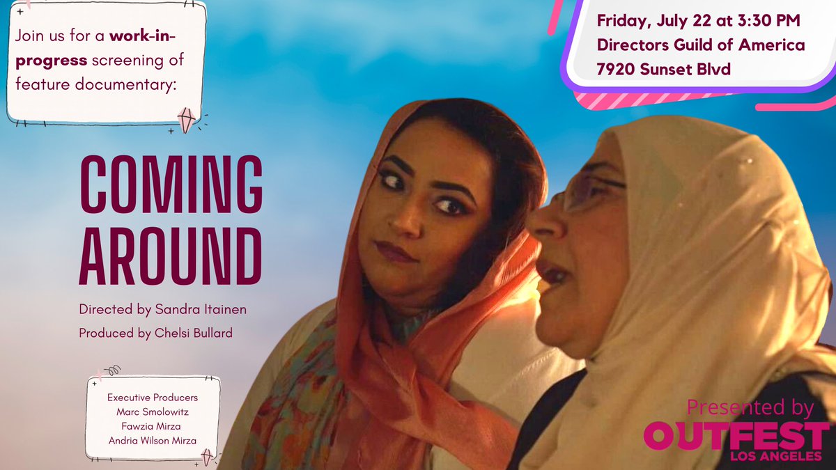 13thGenFilm's tweet photo. 🧵Along with @thefawz &amp; @andriawilson, I'm executive producing a new feature doc - COMING AROUND - a rare film that centers and affirms the lives of queer Muslims, directed &amp; produced by Sandra Itäinen and produced by @ChelsiBullard. #LGBTQFilm #ComingAround #SandraItäinen 1/3 https://t.co/ufopIFuMdF