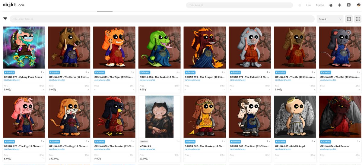 We move to <a href="/objktcom/">objkt</a>  let's check The Oruna
#orunanft #tezoscommunity #tezosart #NFTCommunity #NFTMarketplace 
objkt.com/profile/carolu…