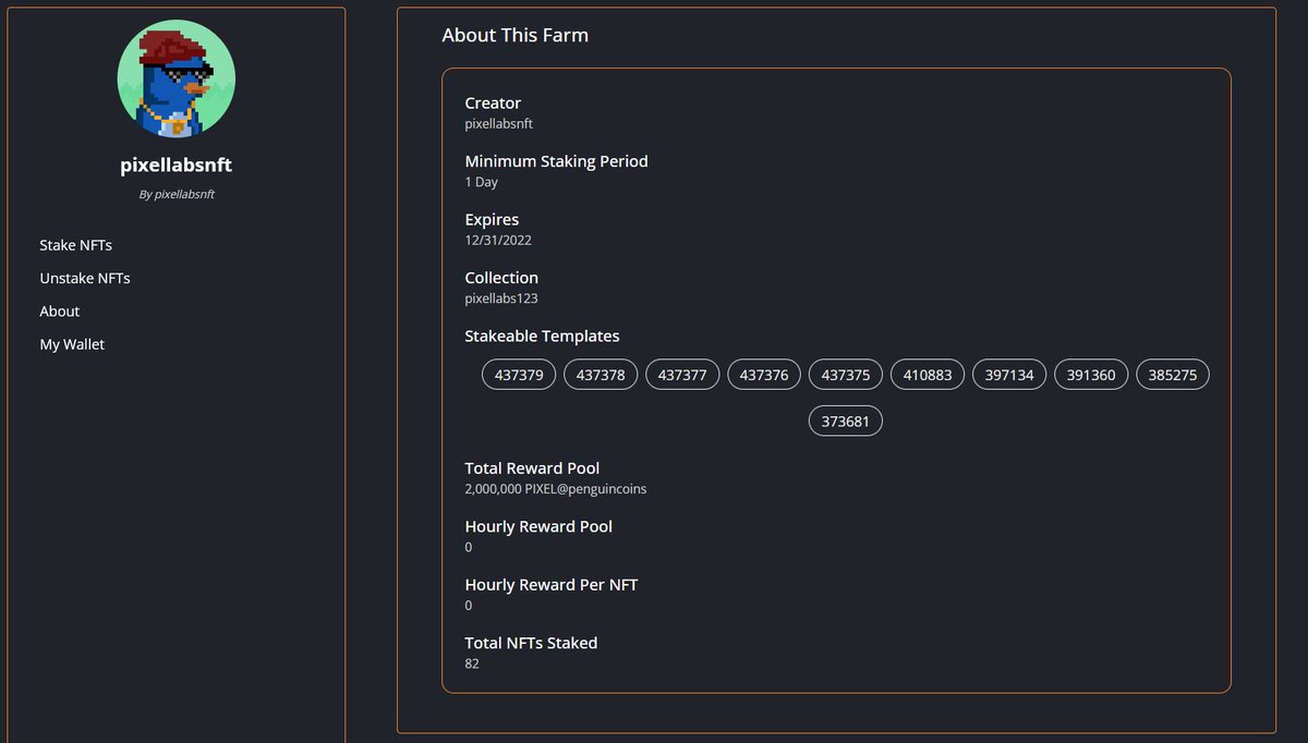 THE FIRST EVER PIXEL LABS STAKING POOL IS LIVE AND FUNDED WITH REWARDS!

2,000,000 $PIXEL Tokens (approx 2,056 WAXP @ today's rates) have been added to the pool.

BUY STAKEABLE PRESTIGE PAULIES HERE -> neftyblocks.com/c/pixellabs123…

STAKE HERE -> waxdao.io/farm/pixellabs…

#nftart #nft