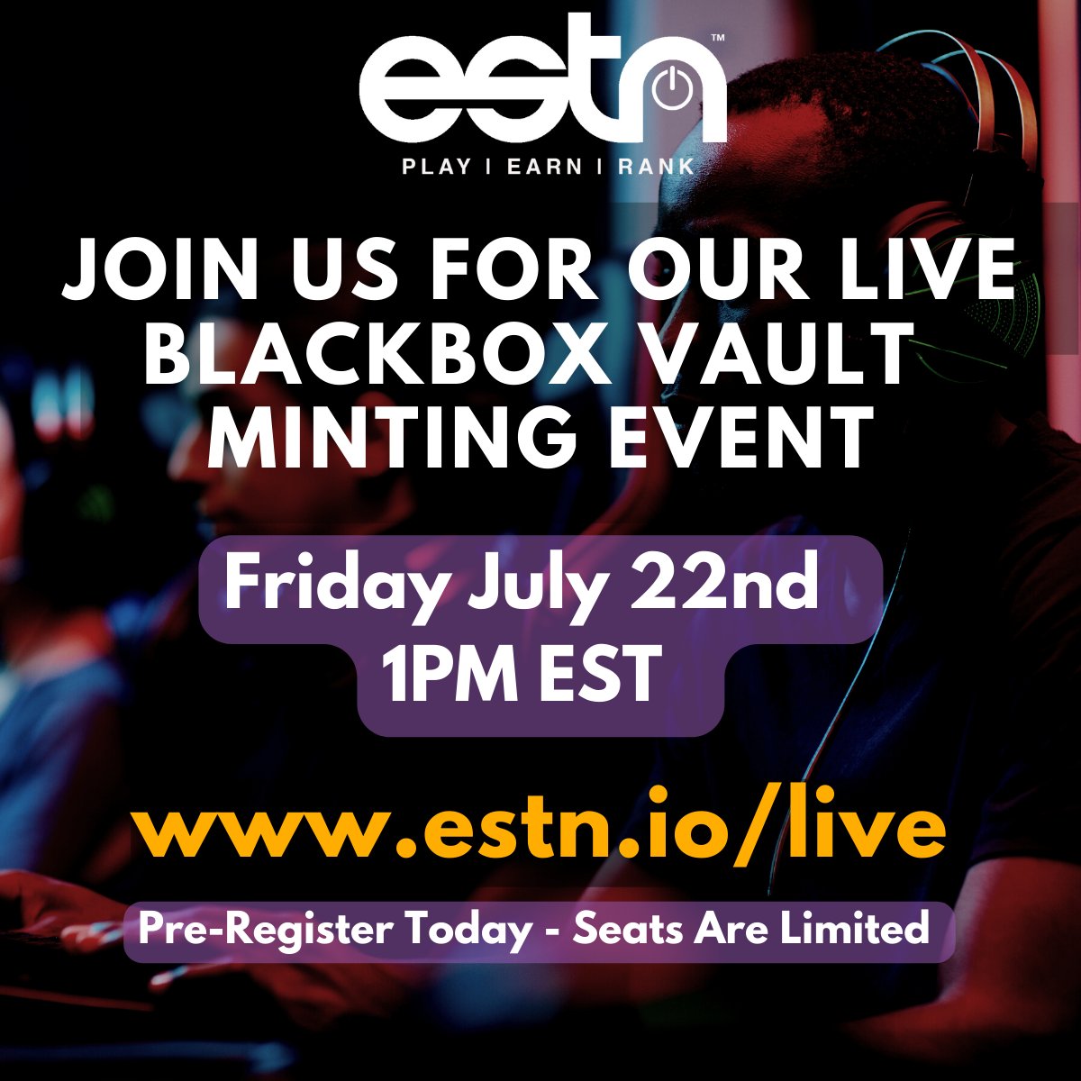 ESTN BLACK VAULT BOX MINTING EVENT
get.estn.io/register?ref=h…
The ESTN BlackBox Vault is the first generation Vault which yields special powers. 
There is a very limited supply and the only way you gain access to this coveted BlackBox 
is to show up to the LIVE Minting Event. #NFT
