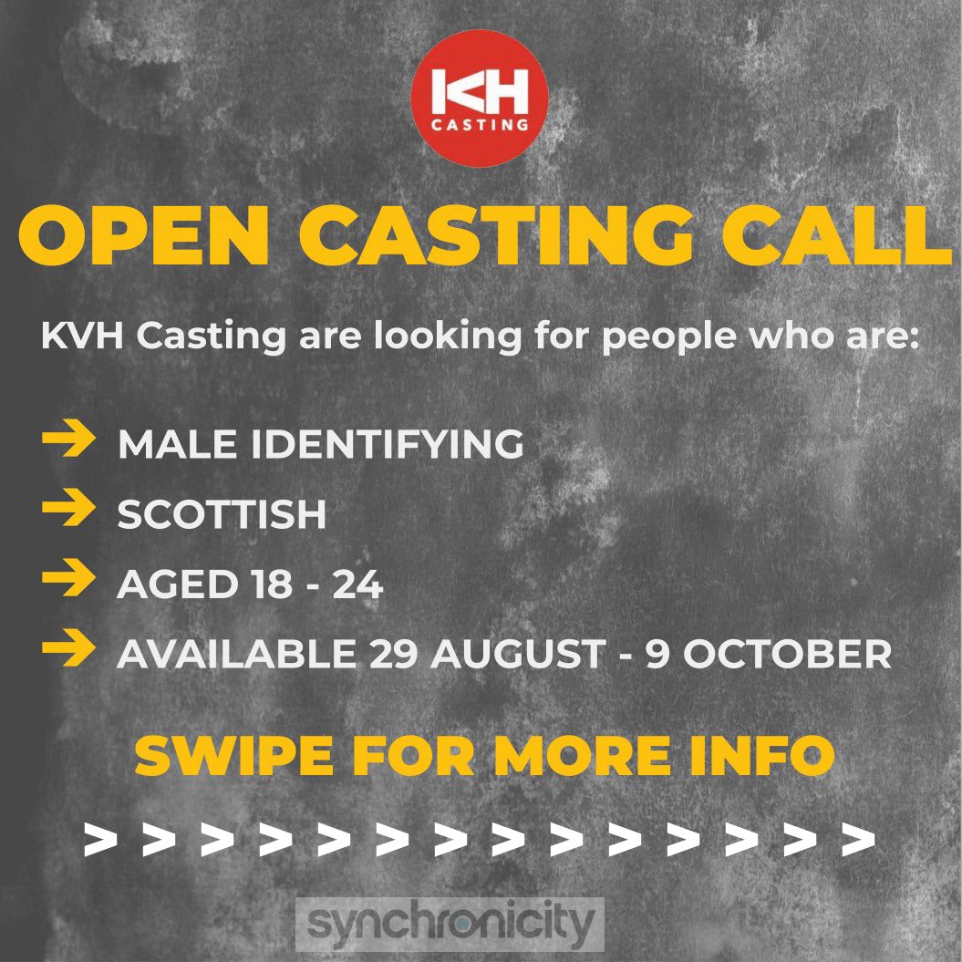 KVHendry's tweet image. 📢💫 CASTING CALL 💫📢 
Please help spread the word! 
Team KVH x
#castingcall