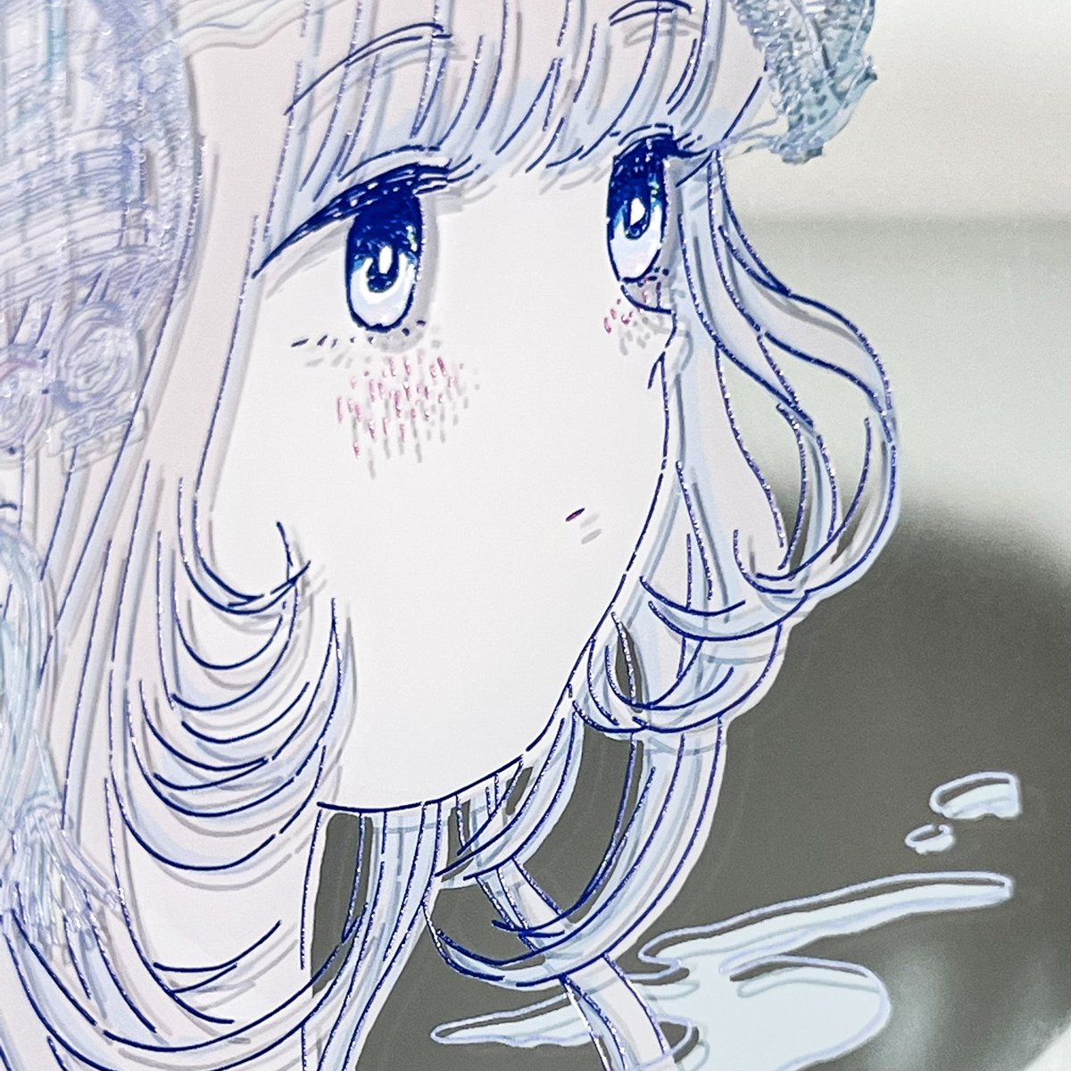 電脳戯画 個展キービジュアルをアクリル材に両面印刷していただきまし