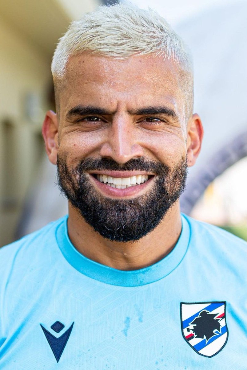 Nuevo look de Tomás Rincón en la pretemporada de la Sampdoria.
