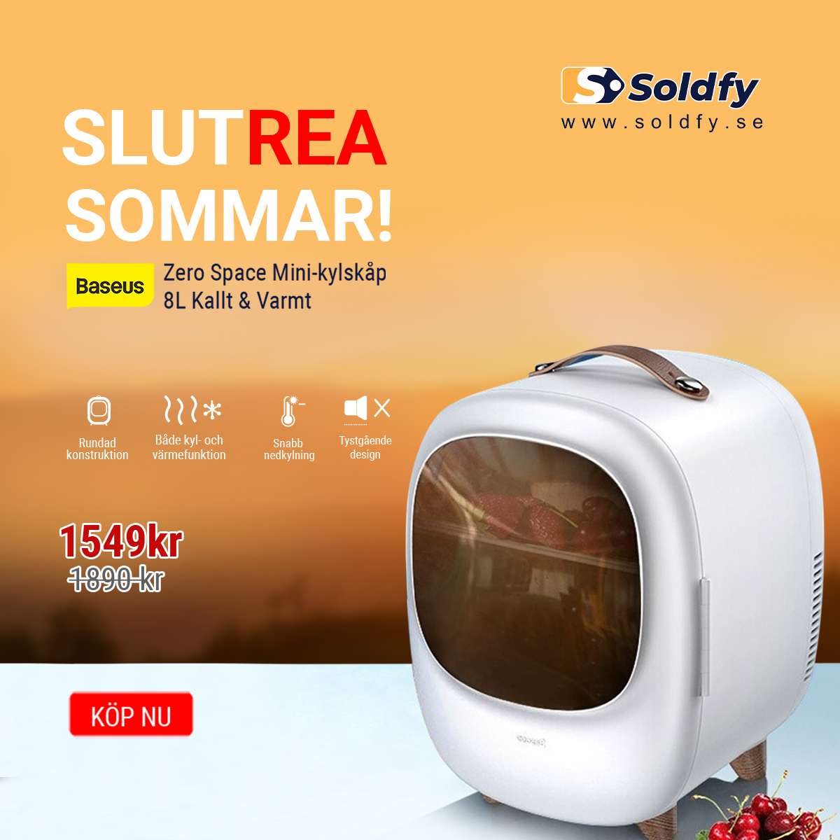 Soldfy1's tweet photo. Sensommar-erbjudanden ☀️

@Baseus Zero Space Mini-kylskåp 8L Kallt &amp; Varmt - Kompakt och portabel kylenhet

✔️ Ta med dig sommarpartyt vart du än går med Baseus Zero Space

🛒 Besök vår hemsida för att köpa den här produkten: https://t.co/6R95tcEnF4 https://t.co/fjnPdlItfC