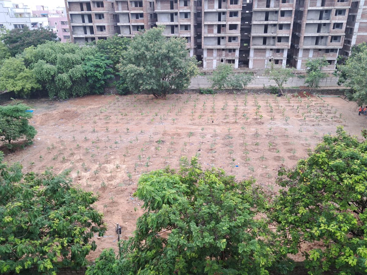 varunre36749263's tweet photo. @SandeepRamidi90 @KTRTRS @KTRTRS Please look into this issue sir. Children around here are very disappointed to see trees all over the park. Haritha haram is good, but planting trees all over is park is of no use. https://t.co/T6rHtl5EOO