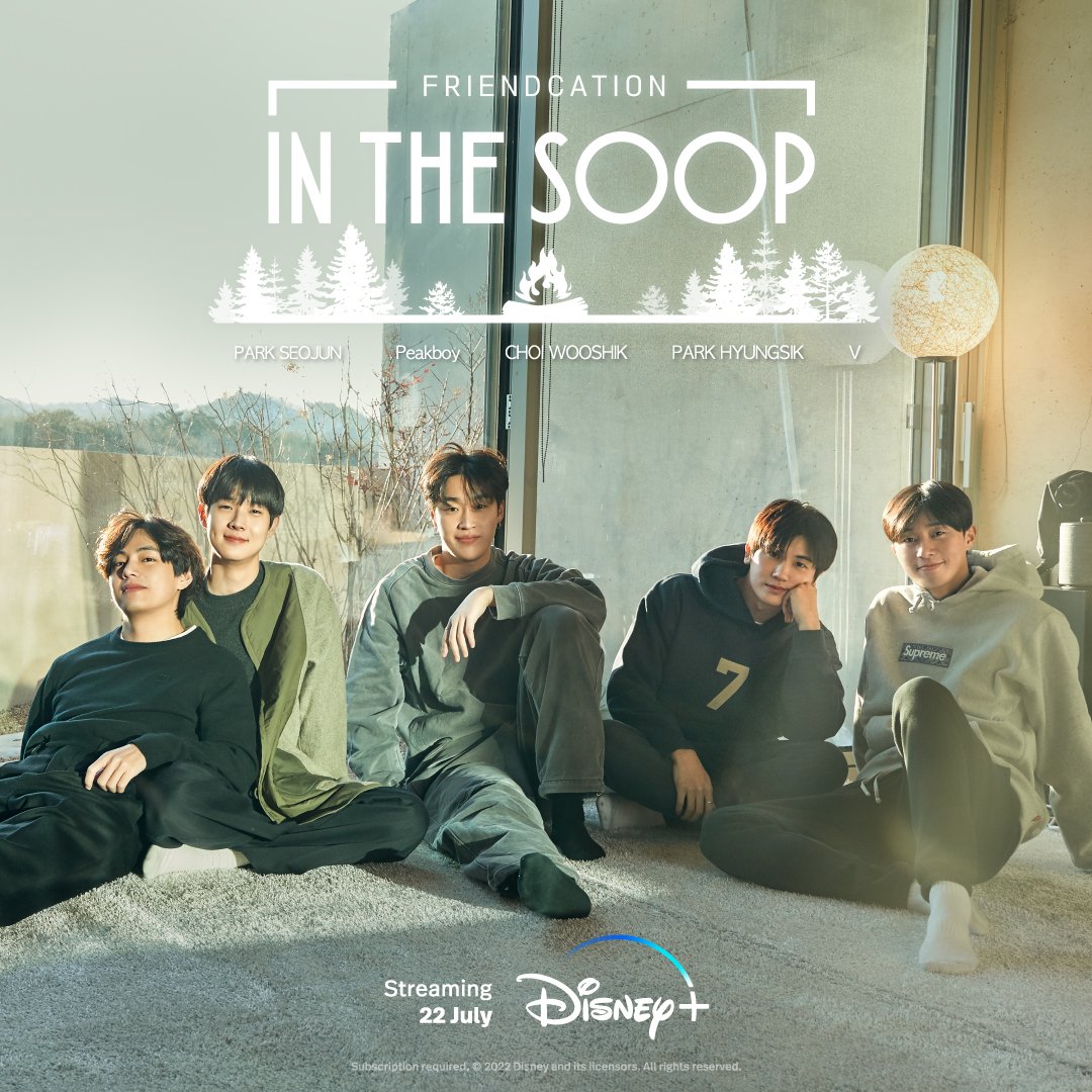 BTSVspanish's tweet photo. Solo queda una hora para la premier de 🕗 #IN_THE_SOOP 🥳

FRIENDCATION WITH V TODAY! #WoogaInTheSoop #Friendcation #INTHESOOPフレンドケーション https://t.co/f3ifCYN1Rw