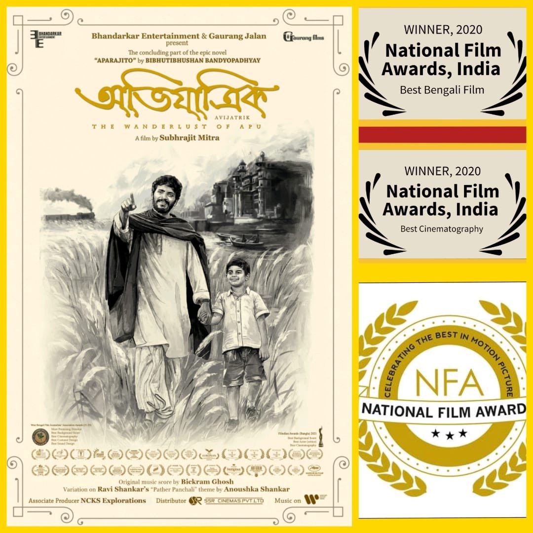 imbhandarkar's tweet photo. Extremely happy to announce that Bhandarkar Entertainment & Gaurang Films Bengali film “Avijatrik” has won the 2 National Award for Best Bengali film & Best Cinematography . 🙌👌🙏 @gaurangfilms, @BhandarkarEnt & #ncks. @subhrajitmitra @arjun_c @arpitacp @bickramghosh https://t.co/GuPZ7zV506